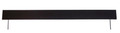 HORUTS bedkant sort med jordspyd L:110 cm